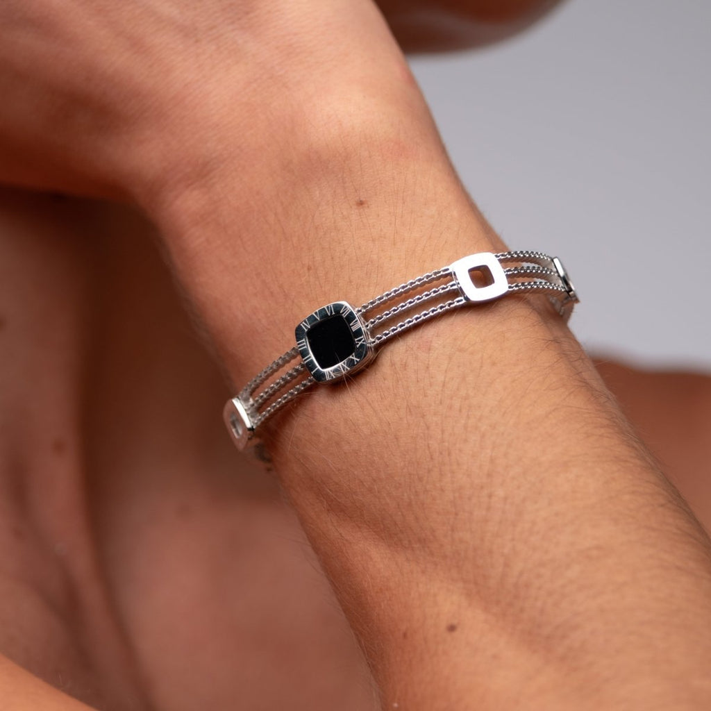 Bracelete Ônix Summer - Prata