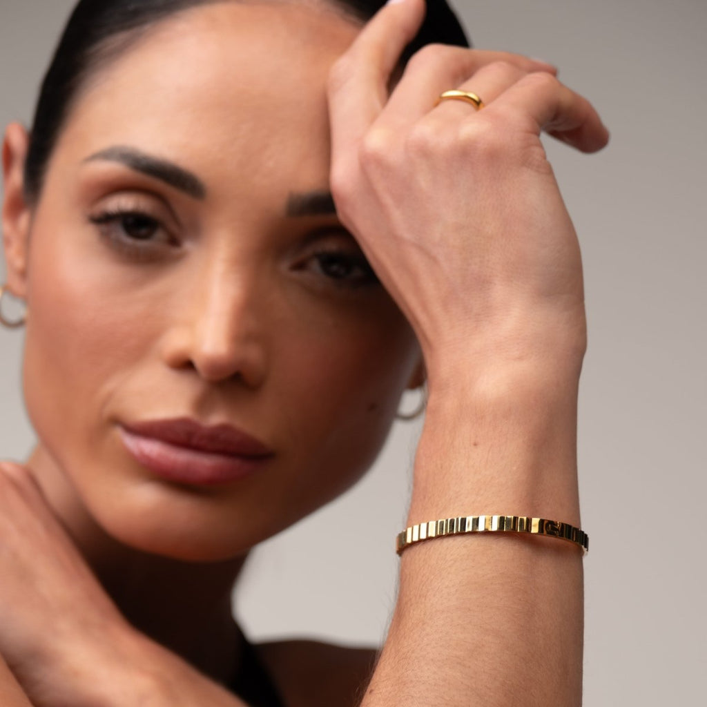Bracelete Ripple Banhado em Ouro 18k