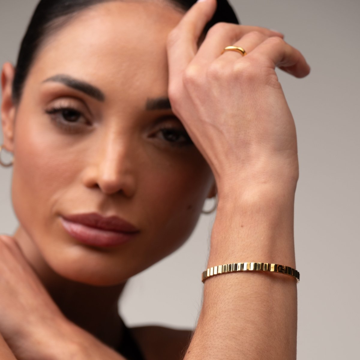 Bracelete Ripple Banhado em Ouro 18k