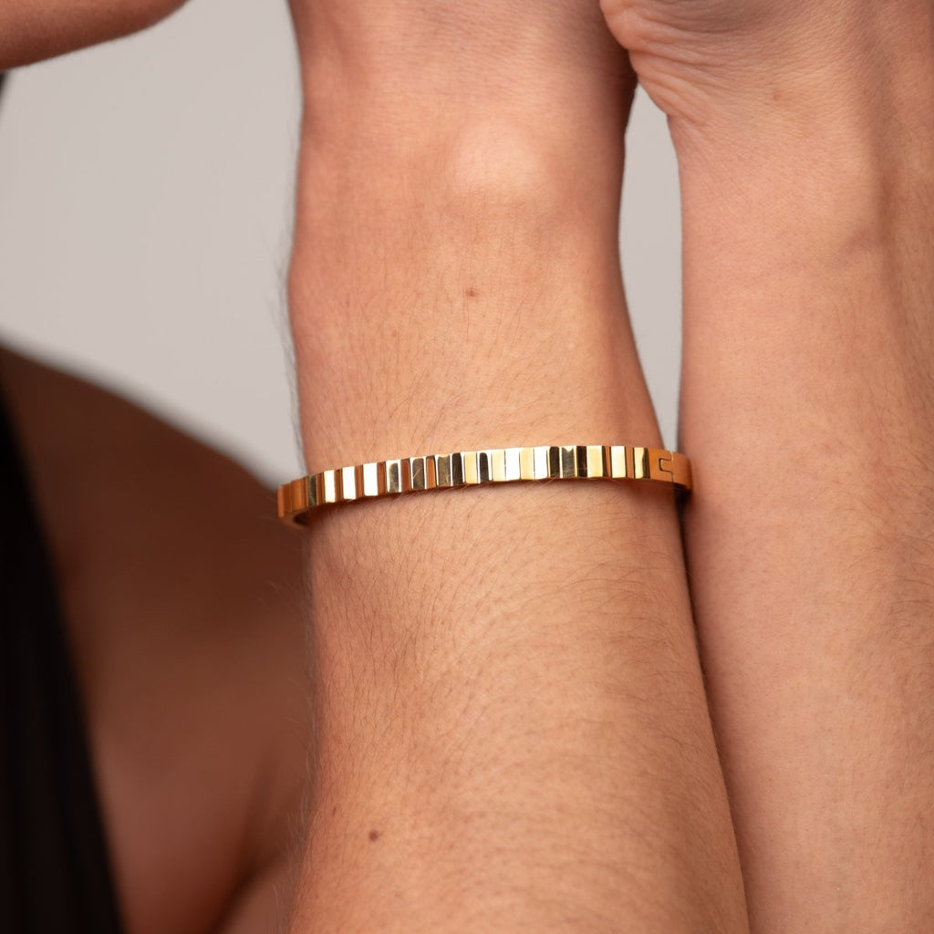Bracelete Ripple Banhado em Ouro 18k