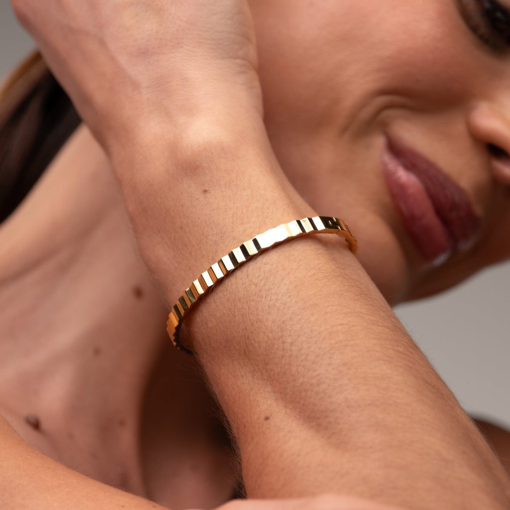 Bracelete Ripple Banhado em Ouro 18k