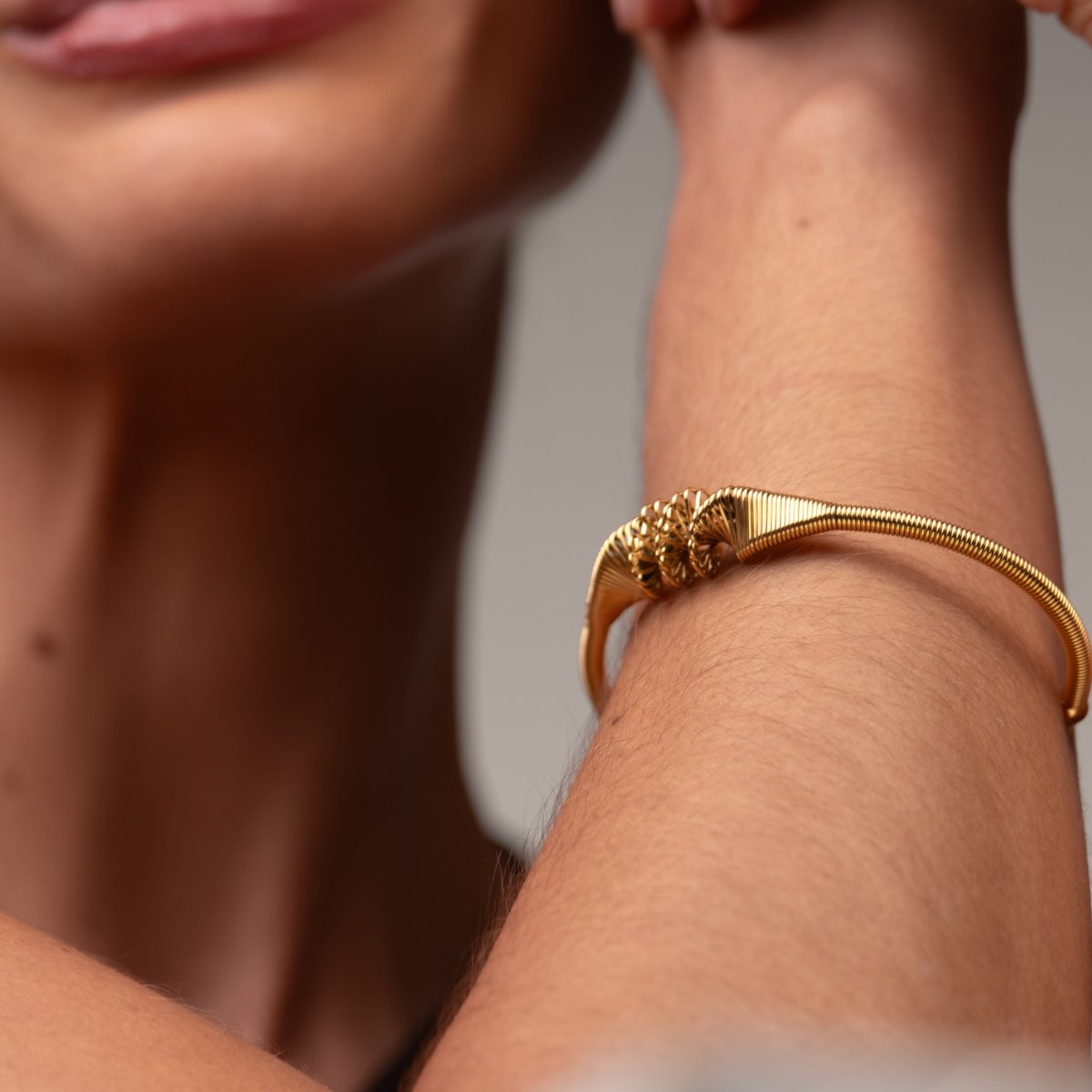 Bracelete Wave Banhado em Ouro 18K