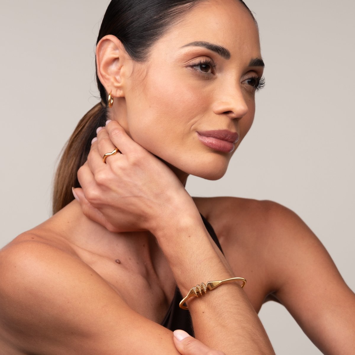 Bracelete Wave Banhado em Ouro 18K