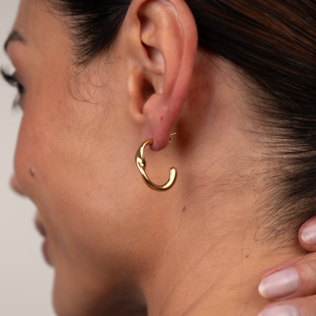 Brinco Argola Luci Banhado em Ouro 18k
