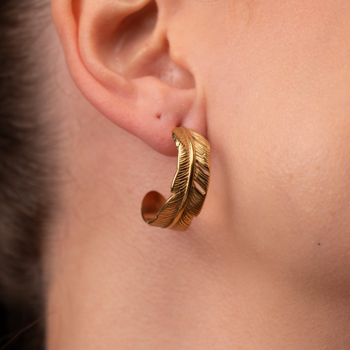 Brinco de Argola Atena Banhado em Ouro 18K