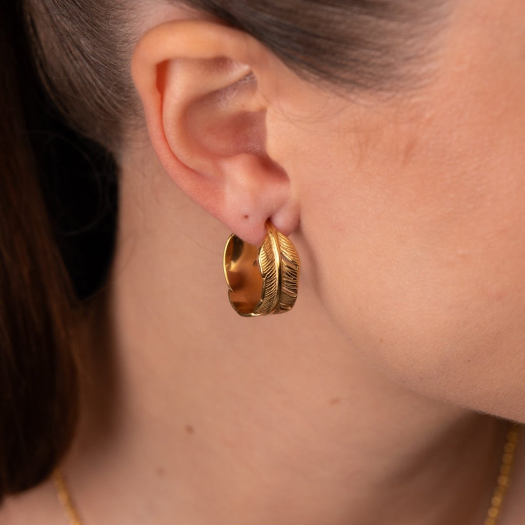 Brinco de Argola Atena Banhado em Ouro 18K