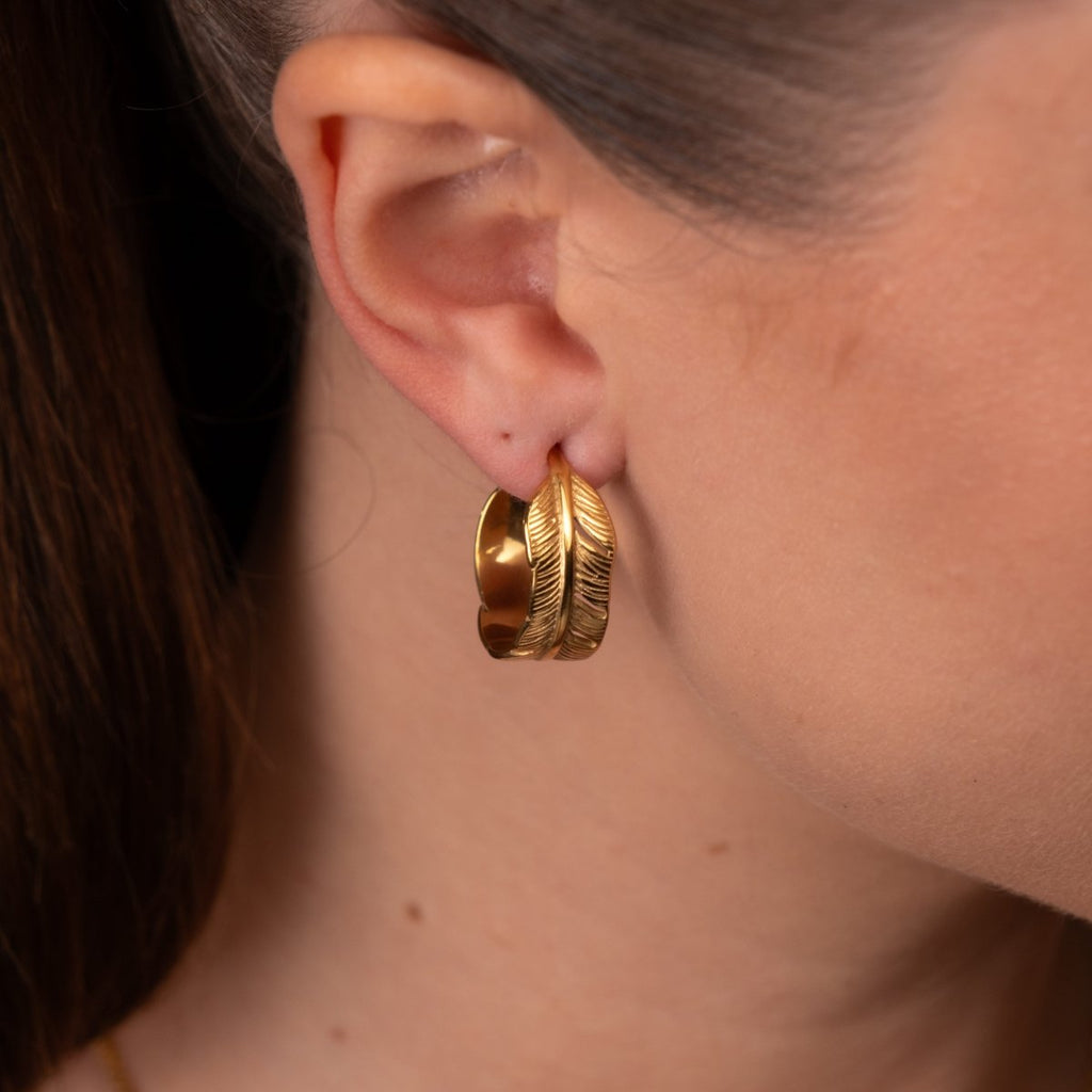 Brinco de Argola Atena Banhado em Ouro 18K