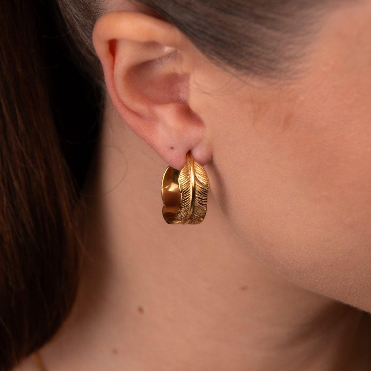 Brinco de Argola Atena Banhado em Ouro 18K