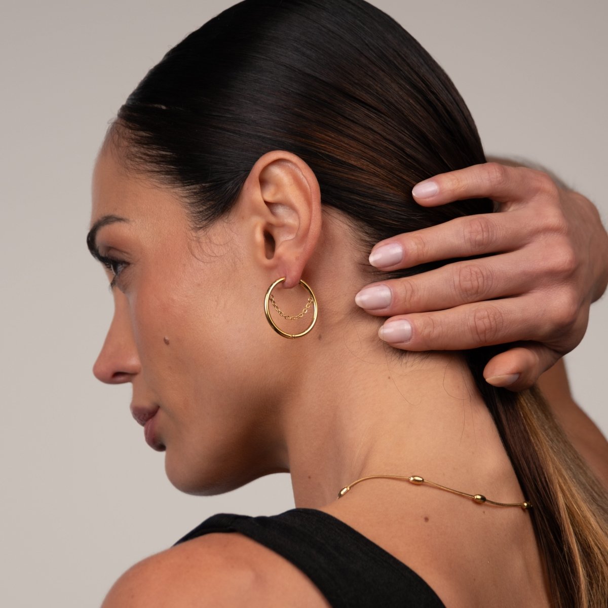 Brinco de Argola Pipa Banhado em Ouro 18K