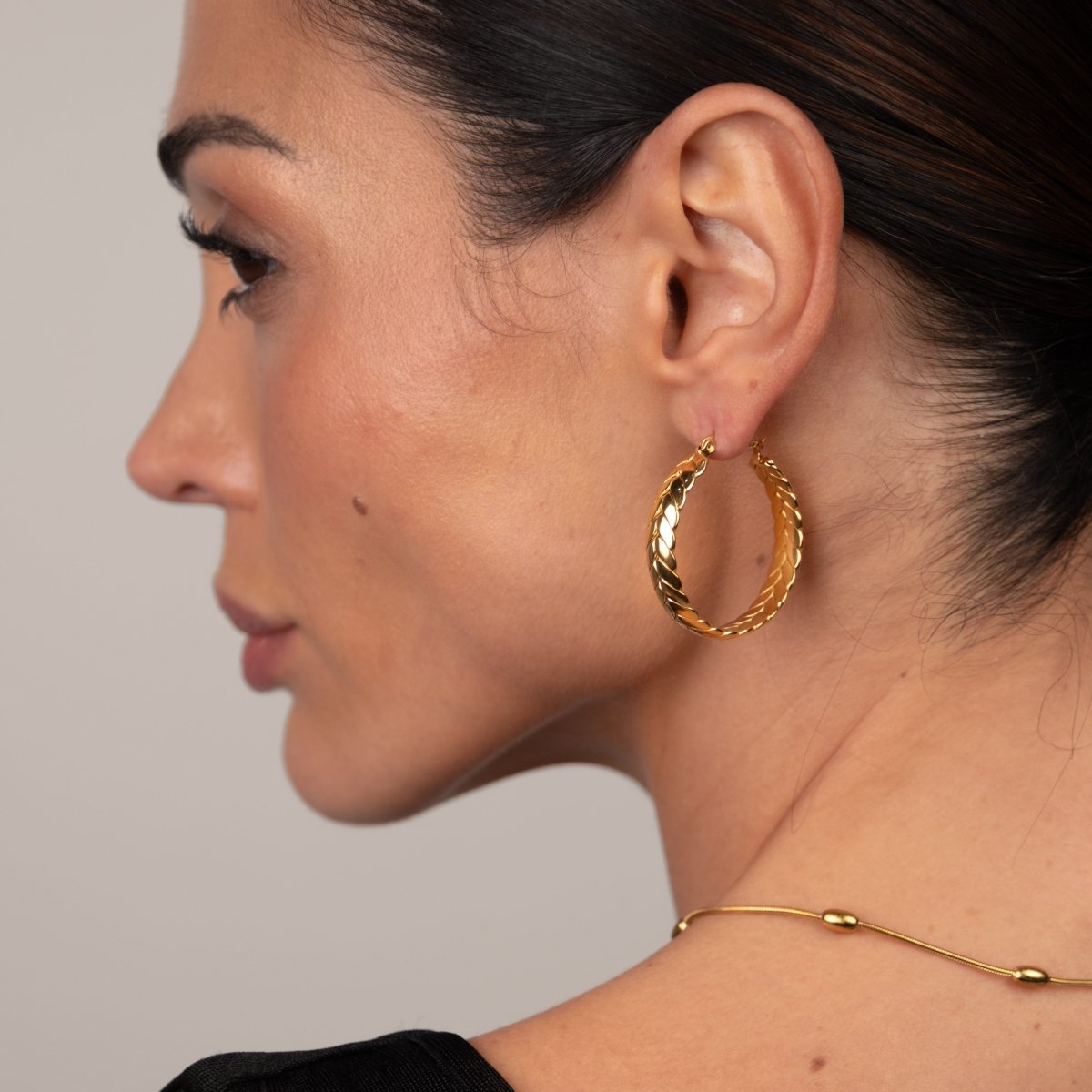 Brinco de Argola Pompeia Banhado em Ouro 18K