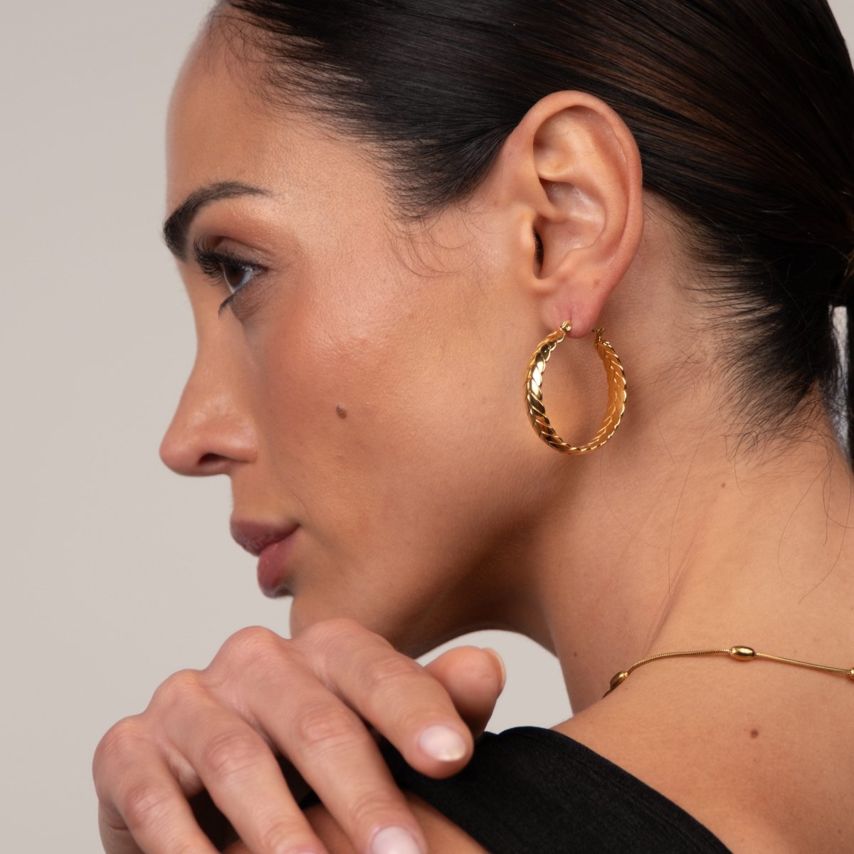 Brinco de Argola Pompeia Banhado em Ouro 18K