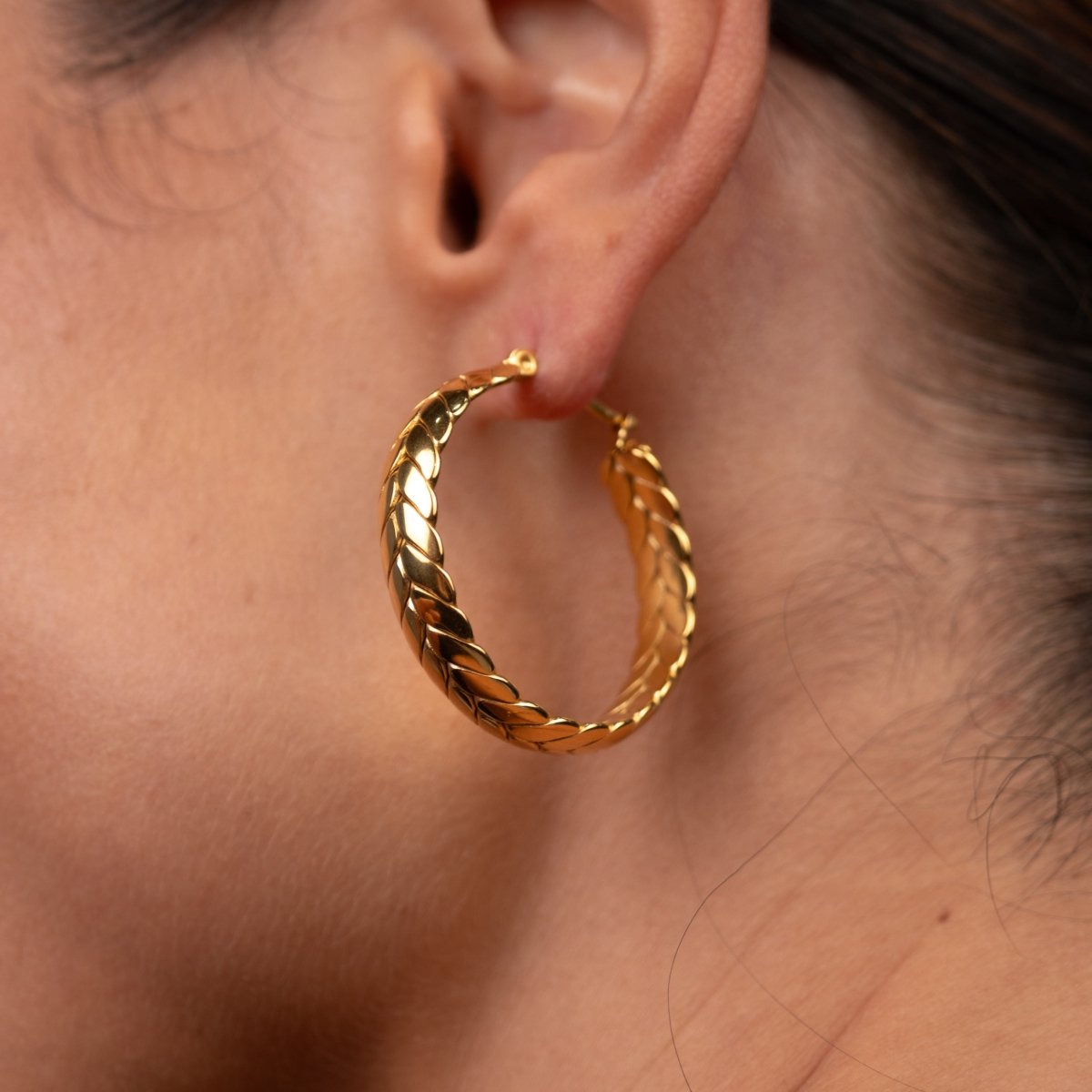 Brinco de Argola Pompeia Banhado em Ouro 18K