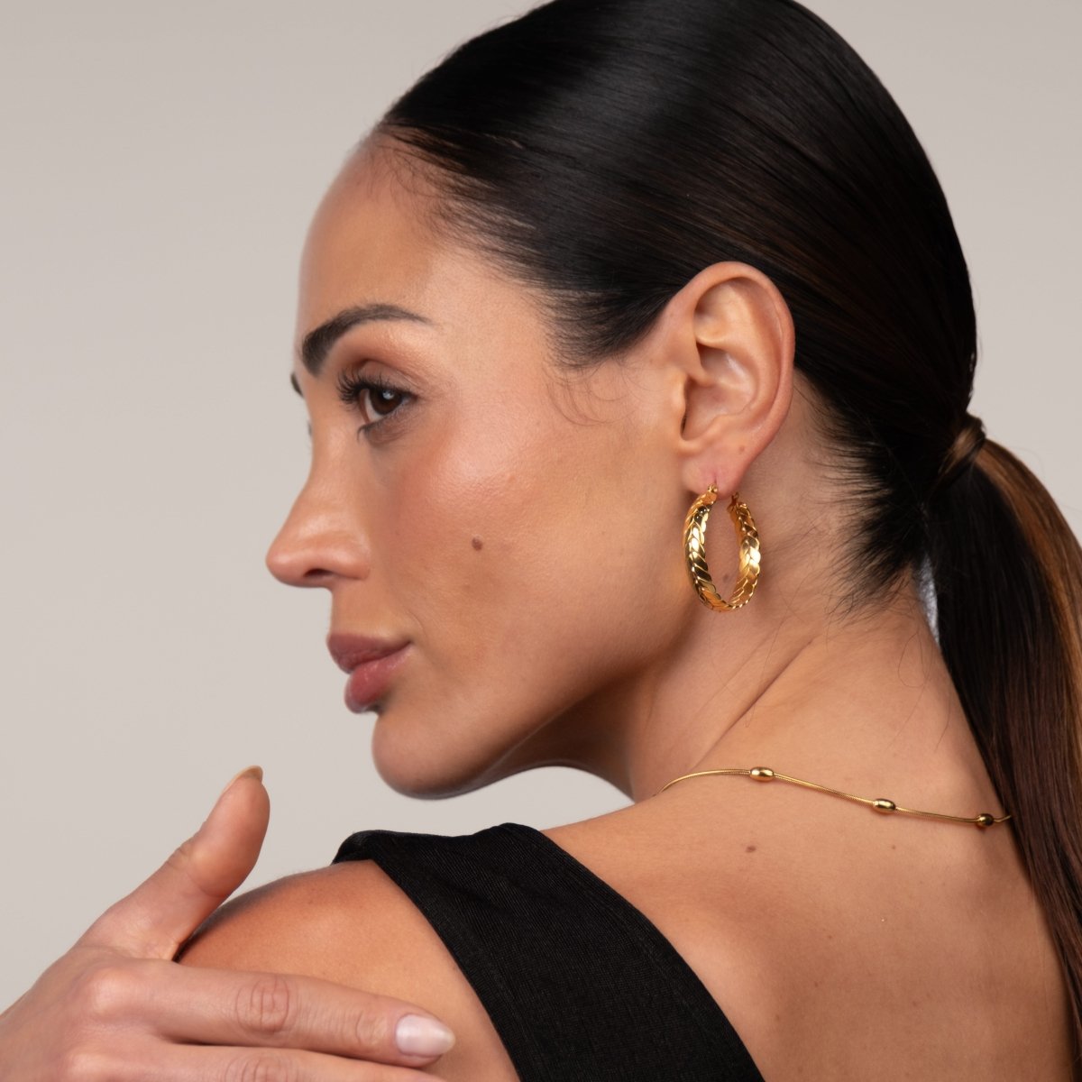 Brinco de Argola Pompeia Banhado em Ouro 18K