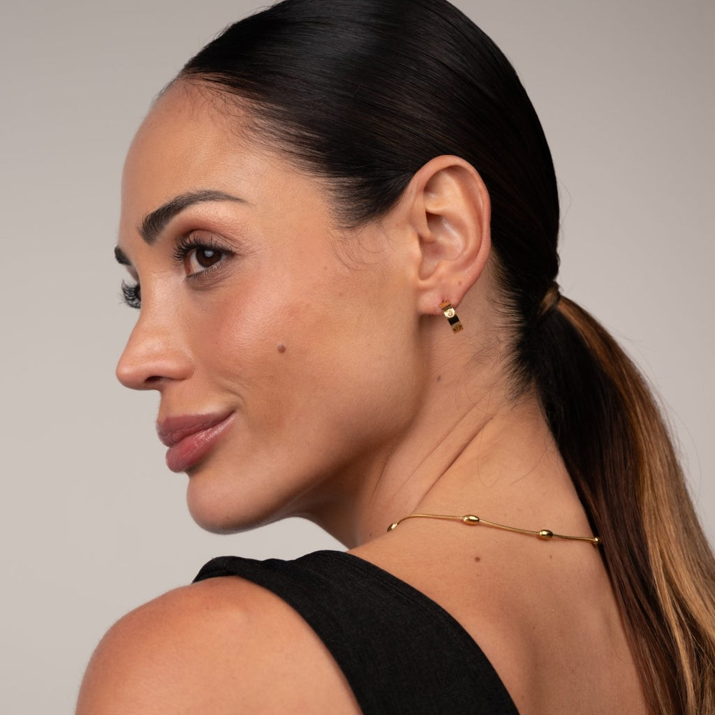 Brinco de Argola Twist Banhado em Ouro 18K