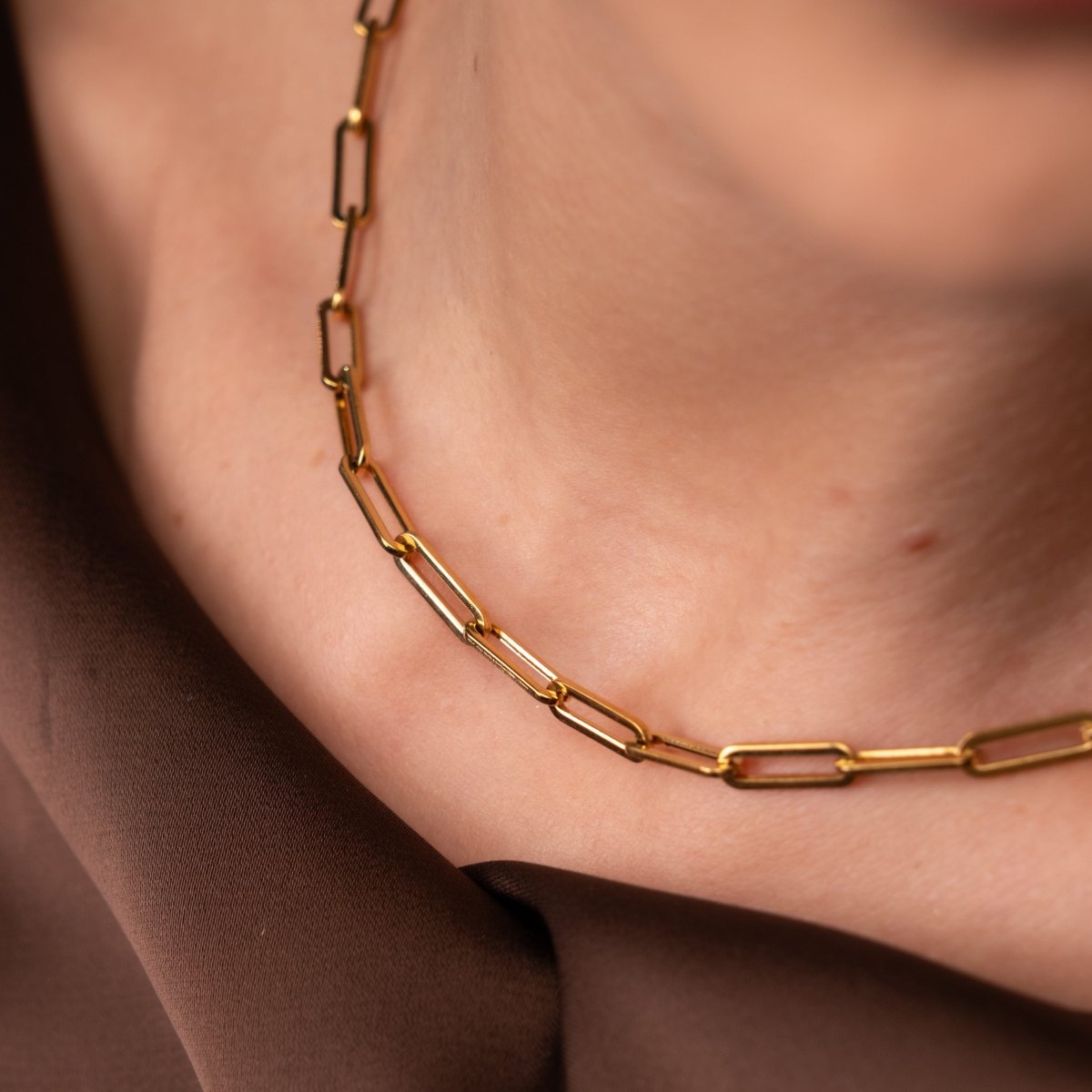 Colar Elos Celina Corrente Banhado em Ouro 18K