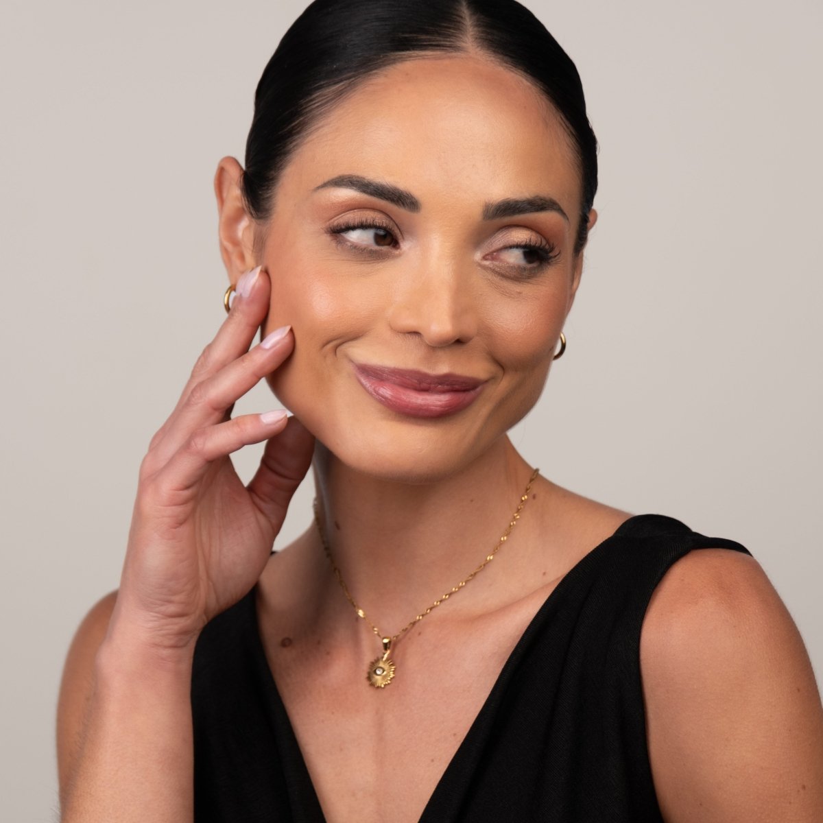 Colar Eye Banhado em Ouro 18K