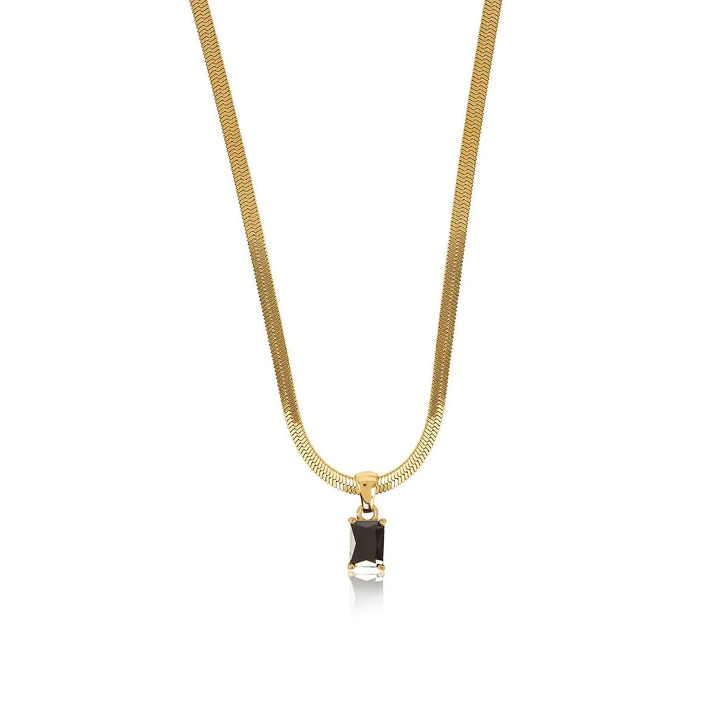 Colar Malha Pingente Riviera Banhado em Ouro 18k