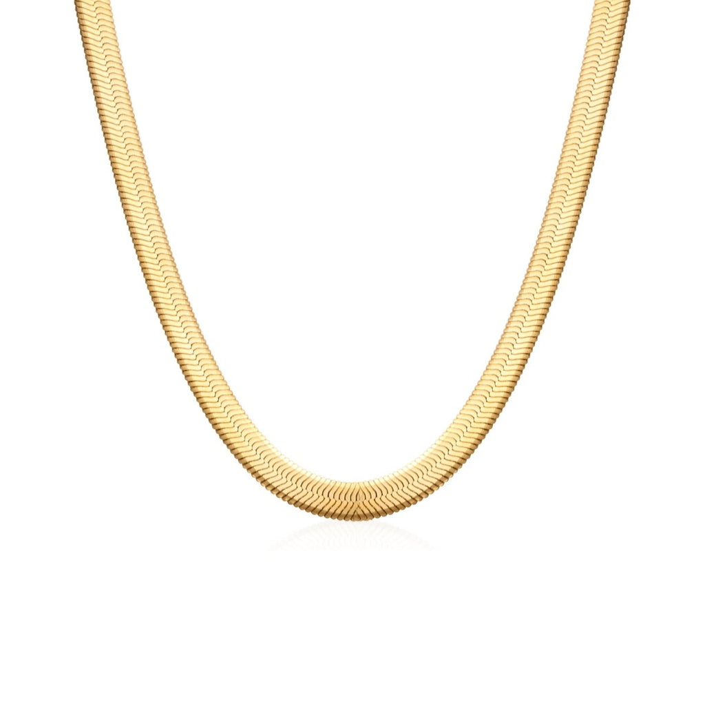 Colar Malha Snake Dourado Banhado em Ouro 18K