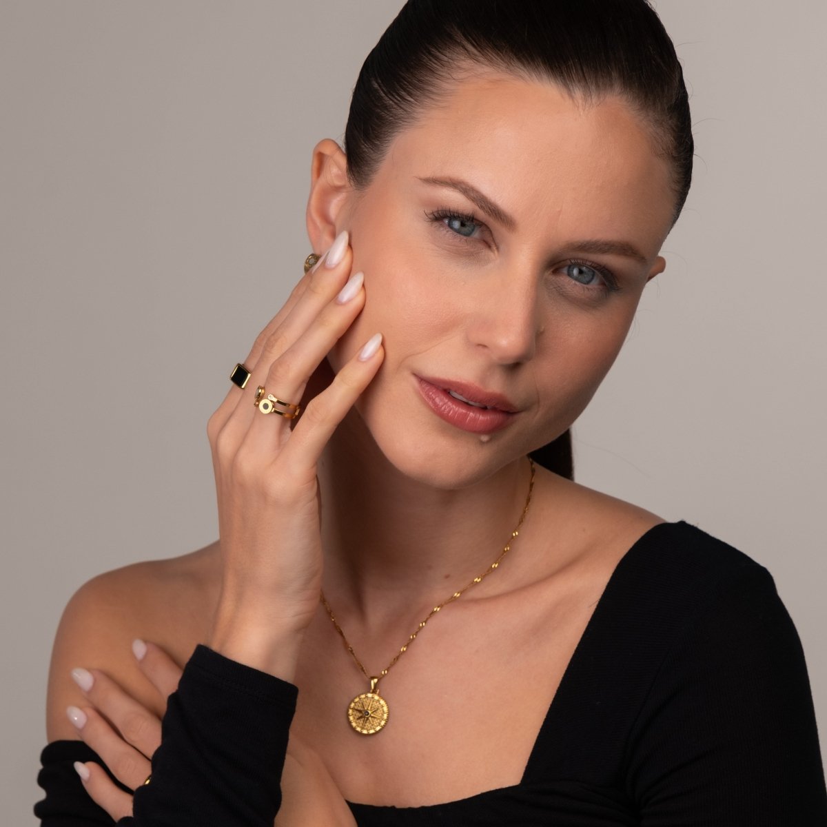Colar Selenza Corrente Cubana Banhado em Ouro 18K
