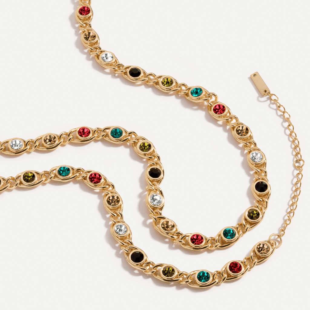 Conjunto Chloé Banhado em Ouro 18k