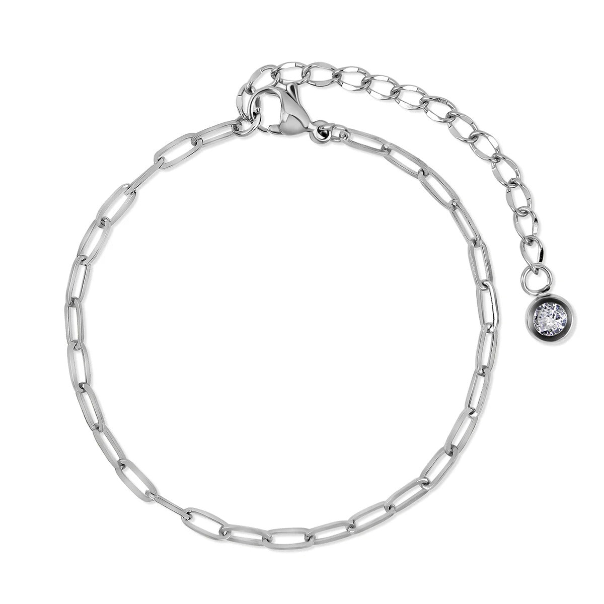 Kit Pulseiras Glamour Zircônias - Prata
