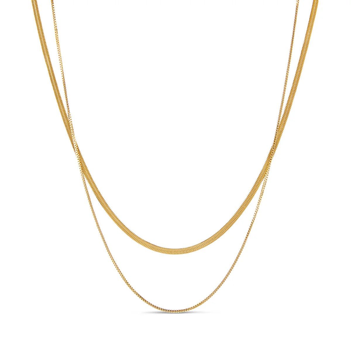 Mix de Colares Essentials Banhado em Ouro 18K