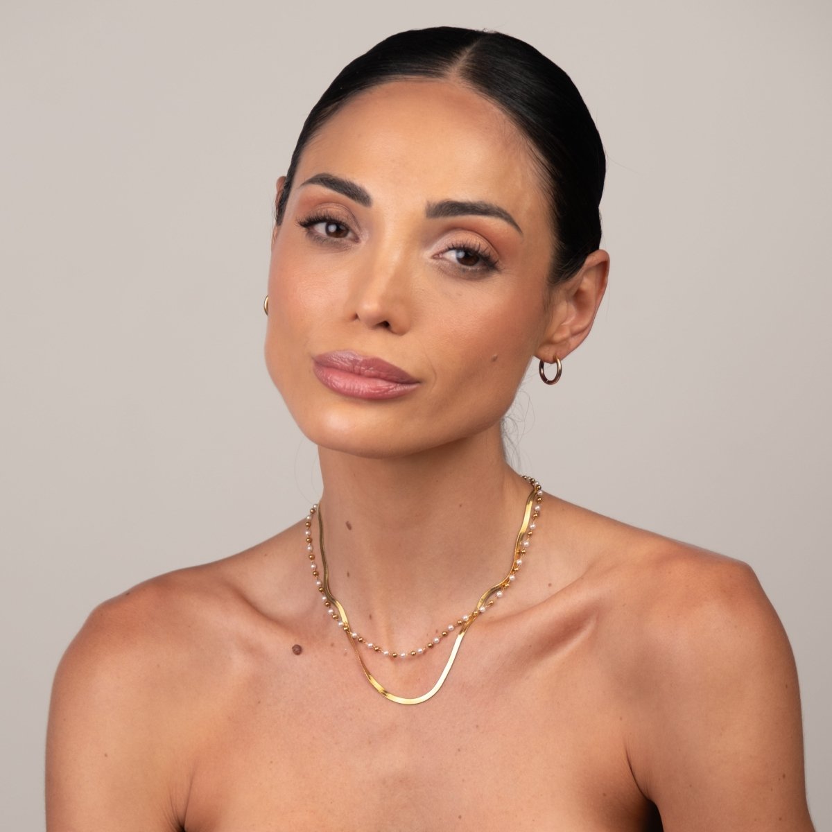 Mix de Colares Pérola Banhado em Ouro 18K