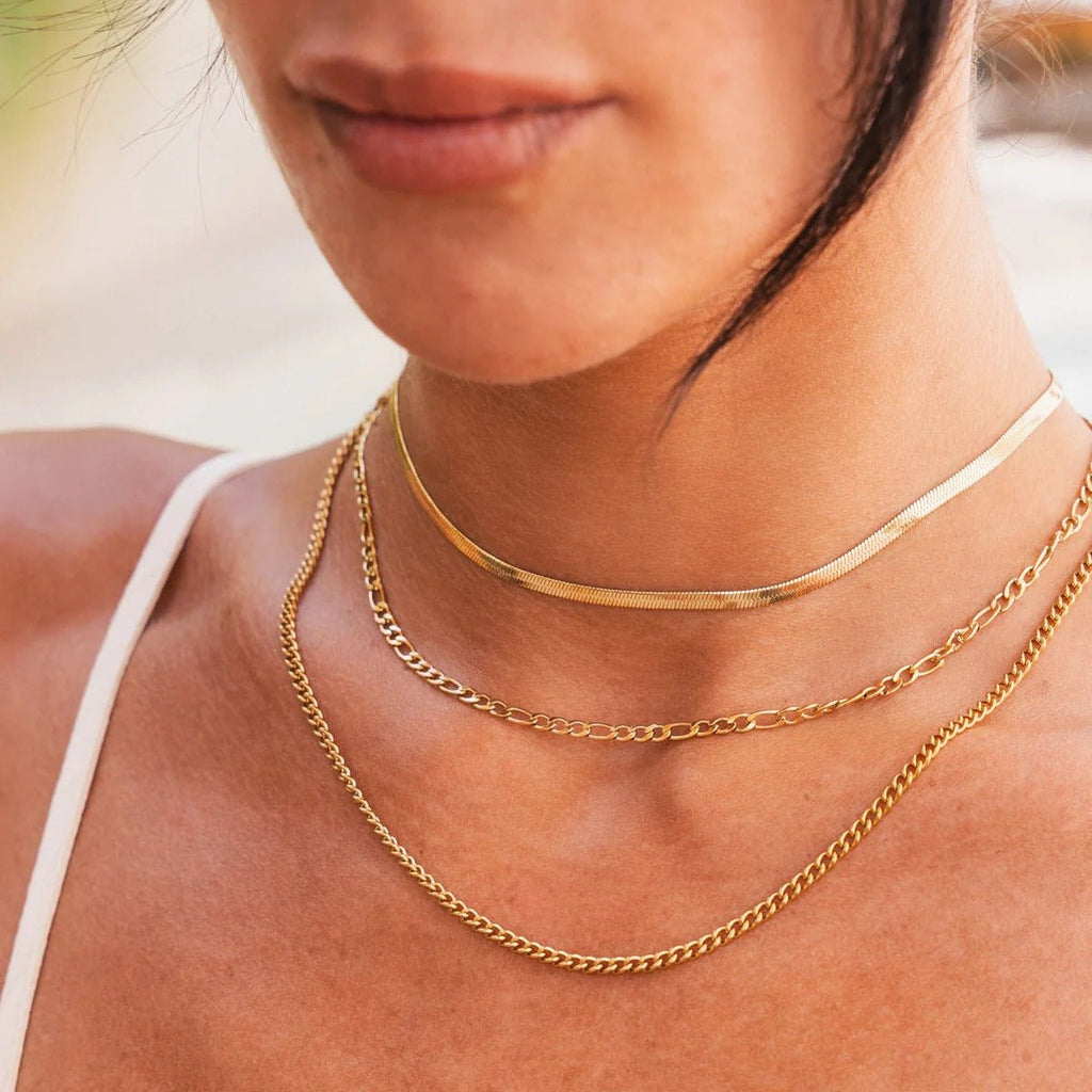 Mix de Correntes Banhado em Ouro 18k
