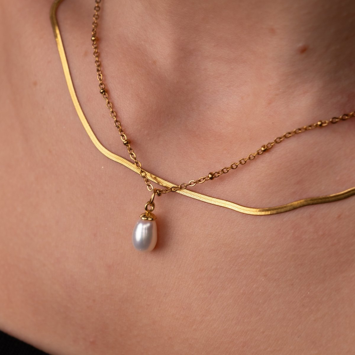 Mix Shine Colar Duplo Banhado em Ouro 18k