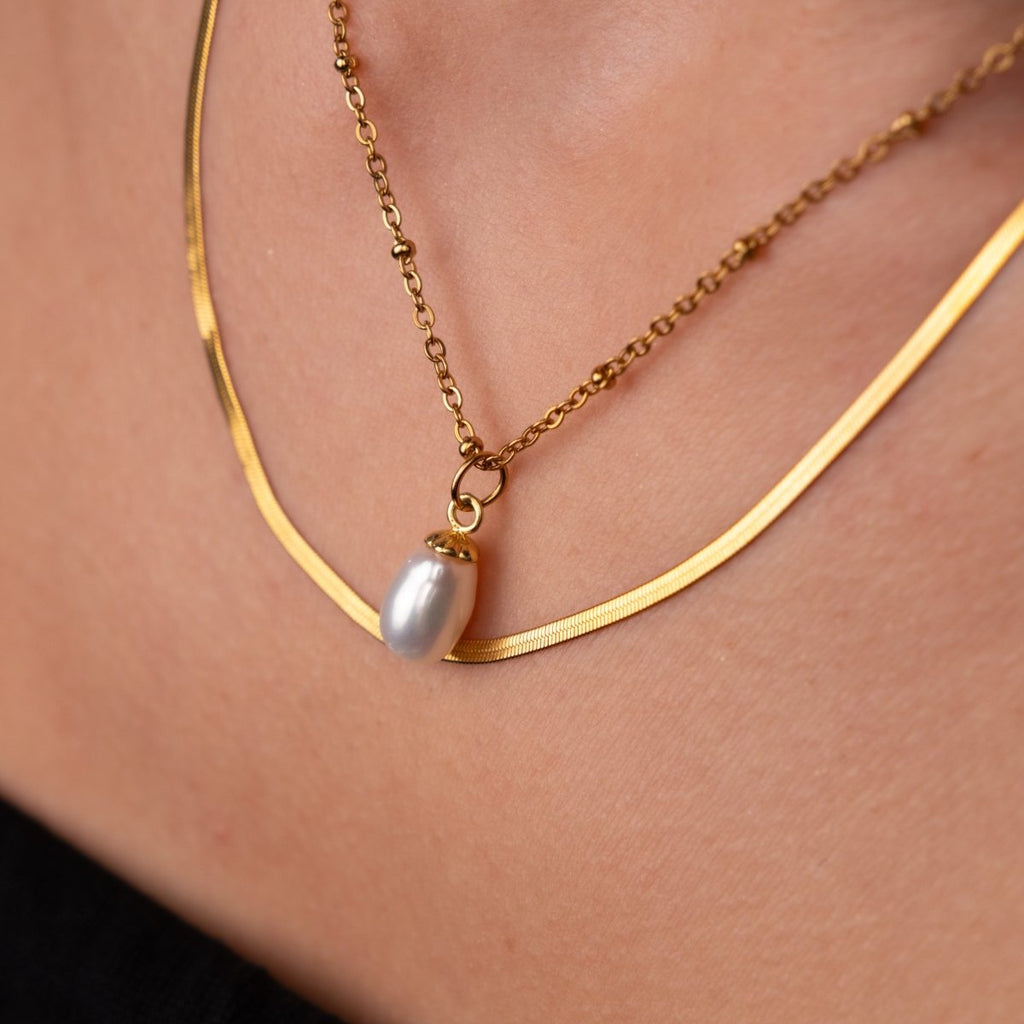 Mix Shine Colar Duplo Banhado em Ouro 18k