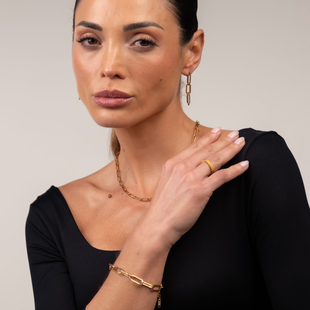 Pulseira Elos Celina Corrente Banhado em Ouro 18K